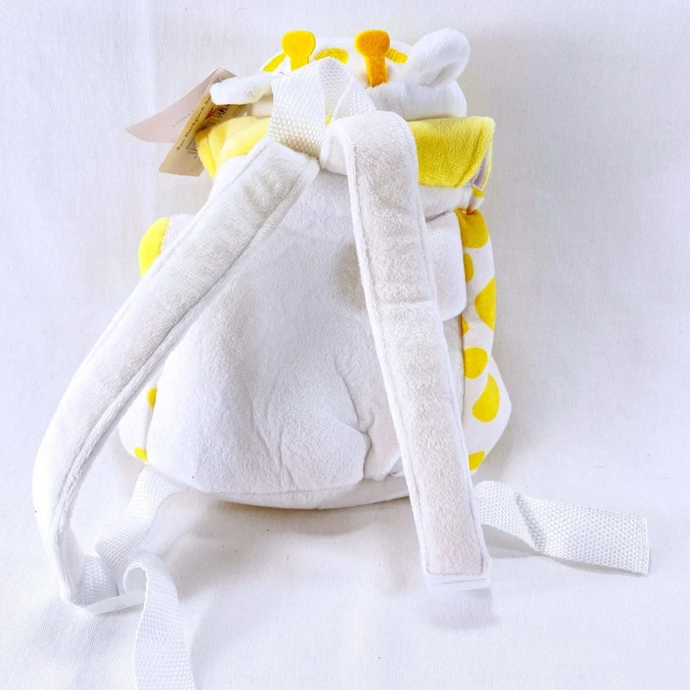 Little Me Giraffe Infant Toddler Plush Backpack Set 2pc with Wrist Rattle NWT